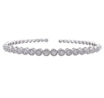 JAY FEDER 14K WHITE GOLD BEZEL SET DIAMOND BRACELET