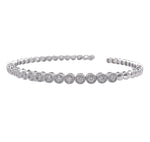 JAY FEDER 14K WHITE GOLD BEZEL SET DIAMOND BRACELET