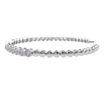 JAY FEDER 14K WHITE GOLD BEZEL SET DIAMOND BRACELET