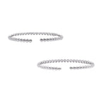 JAY FEDER 14K WHITE GOLD BEZEL SET DIAMOND BRACELET