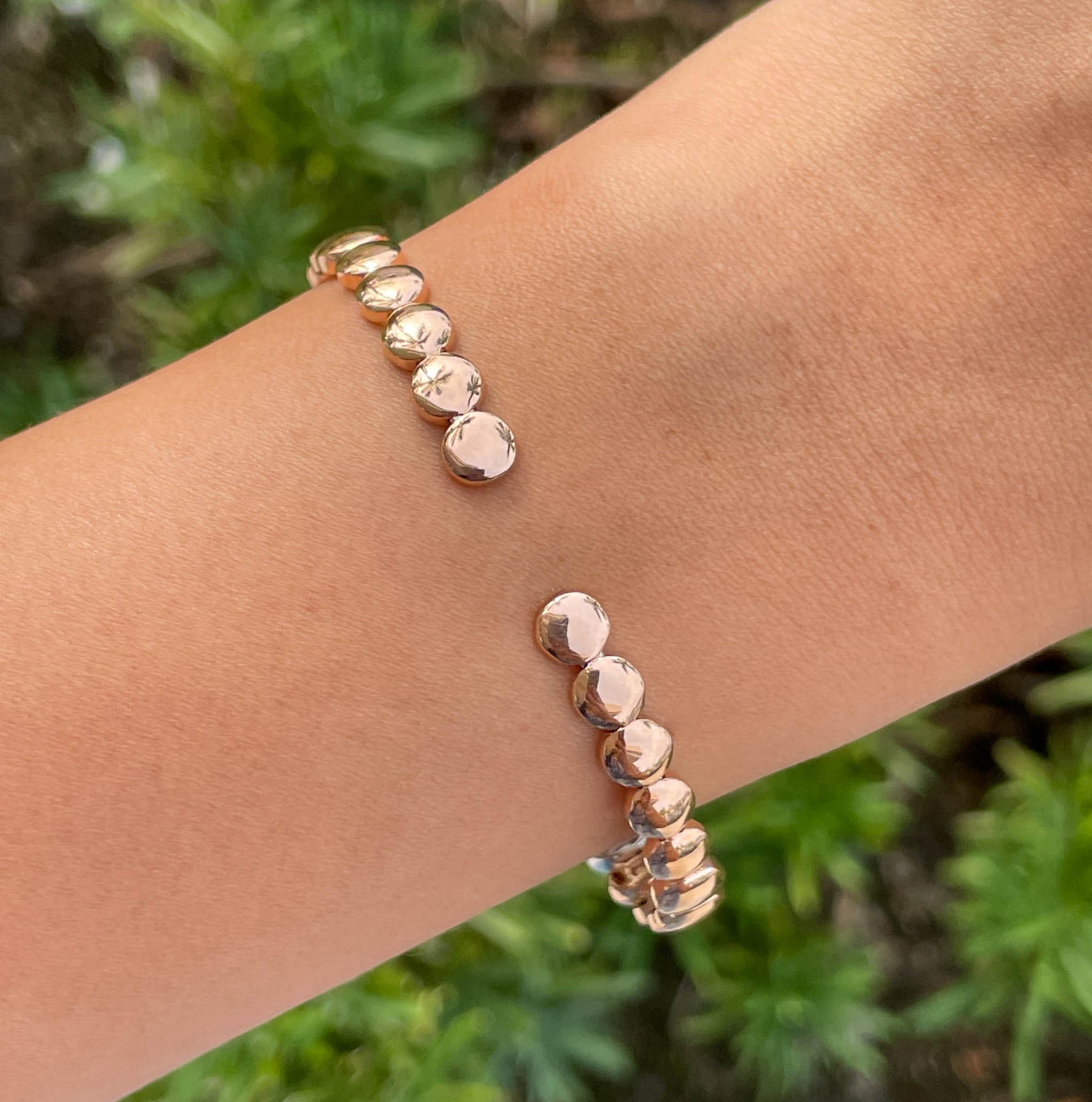 JAY FEDER 14K TWO TONE GOLD DIAMOND CUFF BRACELET