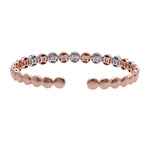 JAY FEDER 14K TWO TONE GOLD DIAMOND CUFF BRACELET