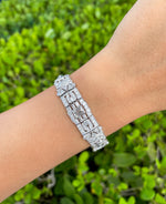 Jay Feder Platinum Art Deco Diamond Bracelet