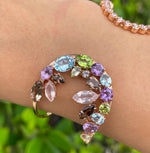 Jay Feder 14K Rose Gold Multicolor Open Bangle