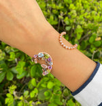 Jay Feder 14K Rose Gold Multicolor Open Bangle