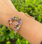 Jay Feder 14K Rose Gold Multicolor Open Bangle