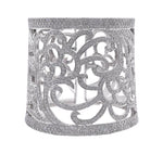 JAY FEDER 18K WHITE GOLD DIAMOND TAPERED CUFF BRACELET