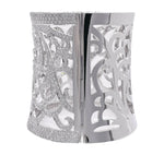 JAY FEDER 18K WHITE GOLD DIAMOND TAPERED CUFF BRACELET