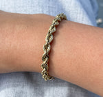 JAY FEDER 14K YELLOW GOLD ROPE CHAIN BRACELET