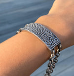 Jay Feder Sterling Silver Gents Zina Double Chain Bracelet