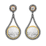 Moritz Glik 18K Yellow Gold Palladium Diamond Shaker Earrings