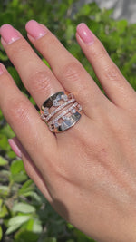 JAY FEDER 14K ROSE GOLD DIAMOND BAND RING