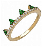 Khai Khai 18k Yellow Gold Tsavorite Diamond Jaws Band Ring