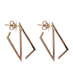 Kavant & Sharart 18k Yellow Gold Diamond Geo Art Earrings