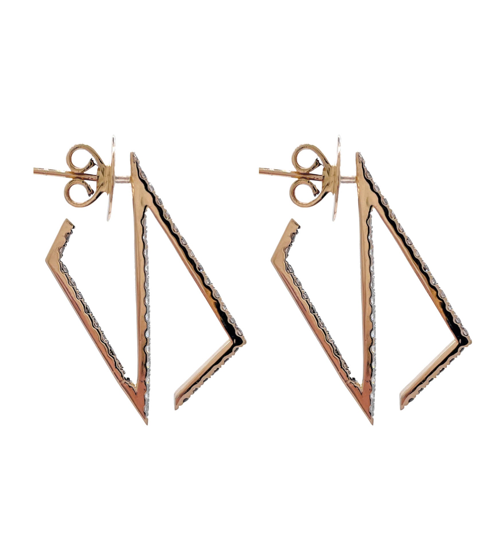 Kavant & Sharart 18k Yellow Gold Diamond Geo Art Earrings