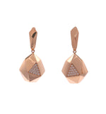 Sofragem 18k Rose Gold Diamond Geodome Drop Dangle Earrings