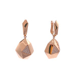 Sofragem 18k Rose Gold Diamond Geodome Drop Dangle Earrings