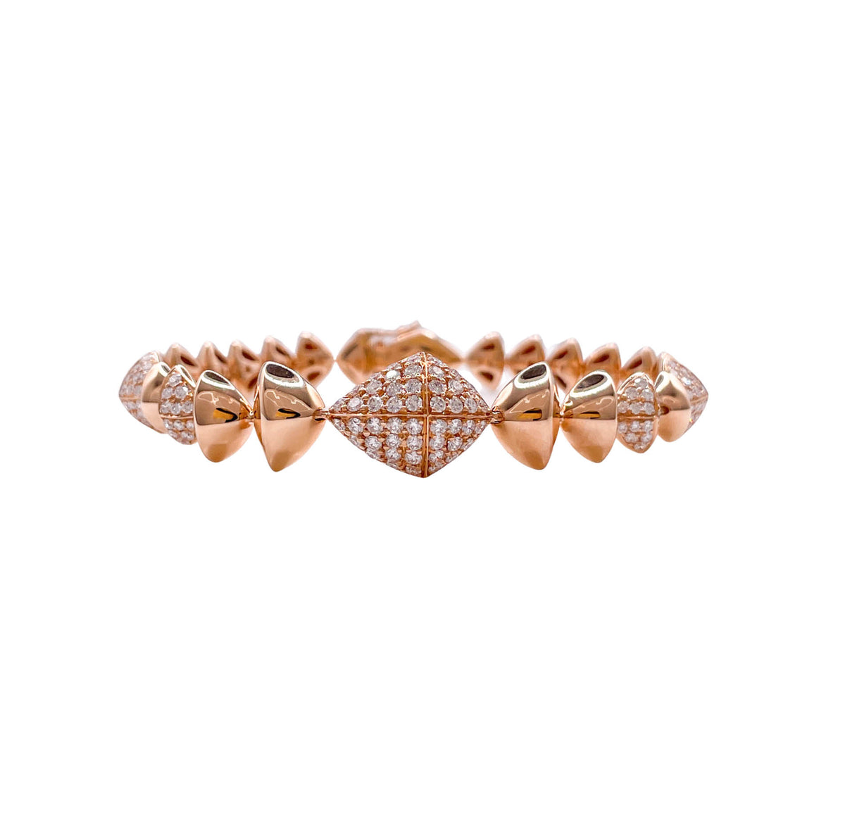SOFRAGEM 18K ROSE GOLD DIAMOND GEOMETRIC BRACELET