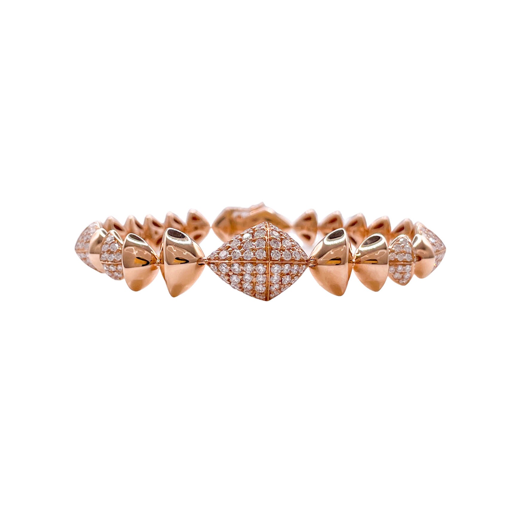 SOFRAGEM 18K ROSE GOLD DIAMOND GEOMETRIC BRACELET