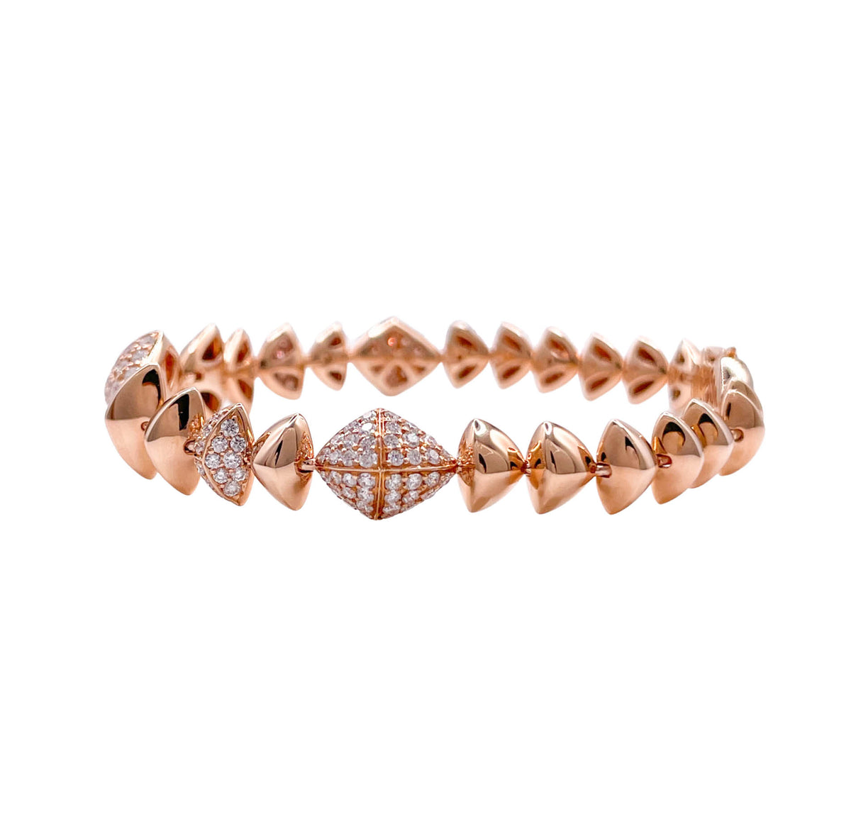 SOFRAGEM 18K ROSE GOLD DIAMOND GEOMETRIC BRACELET