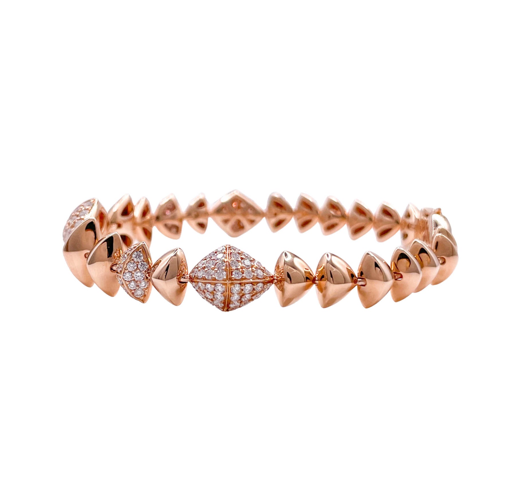 SOFRAGEM 18K ROSE GOLD DIAMOND GEOMETRIC BRACELET