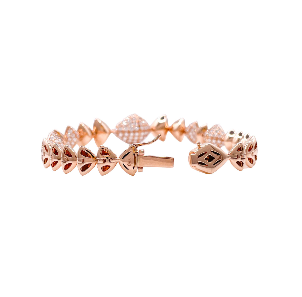 SOFRAGEM 18K ROSE GOLD DIAMOND GEOMETRIC BRACELET