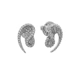Kavant & Sharart 18K White Gold Diamond Talay Wave Earrings