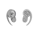 Kavant & Sharart 18K White Gold Diamond Talay Wave Earrings