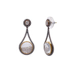 Moritz Glik 18K Yellow Gold Palladium Diamond Shaker Earrings