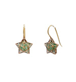 Roule & Co. 18K Yellow Gold Mint Tsavorite Roulette Star Earring
