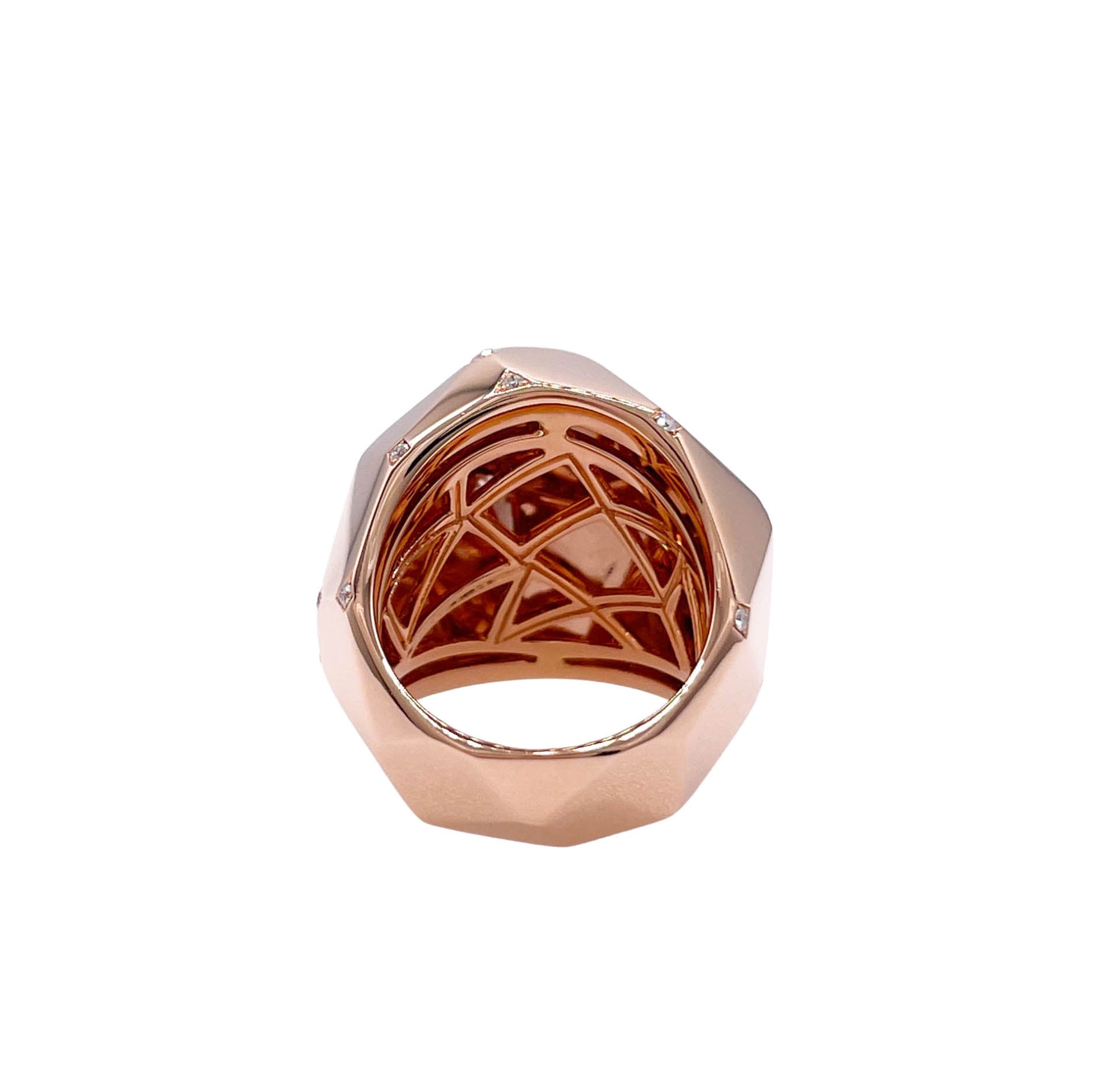 SOFRAGEM 18K ROSE GOLD DIAMOND GEODOME COCKTAIL RING