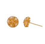 Roule & Co. 18K Yellow Gold Yellow Sapphire Decagon Shaker Stud Earring