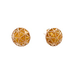 Roule & Co. 18K Yellow Gold Yellow Sapphire Decagon Shaker Stud Earring