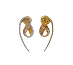 Kavant & Sharart 18k Yellow Gold Diamond Talay Wave Earring
