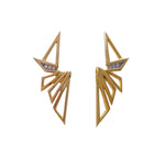 Kavant & Sharart 18K Yellow Gold Diamond Origami Earrings