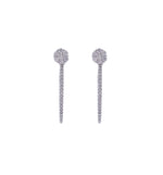 JAY FEDER 14K WHITE GOLD DIAMOND EARRINGS