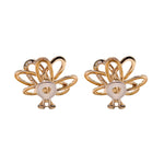 SOFRAGEM 18K YELLOW GOLD DIAMOND FLOWER EARRINGS