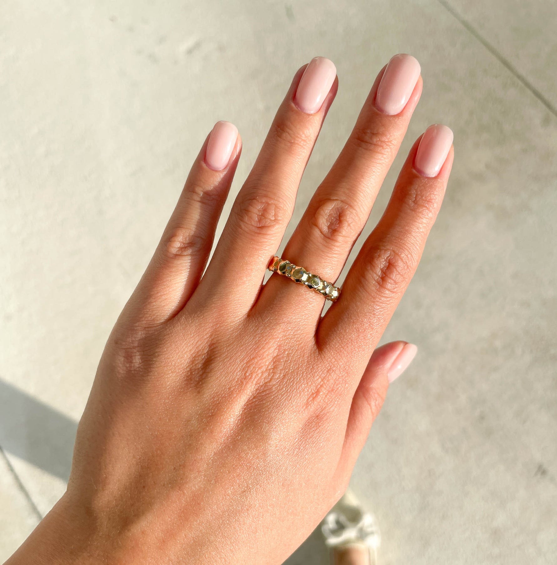 Luisa Alexander 14K Yellow Gold Diamond Goldstone Eternity Band