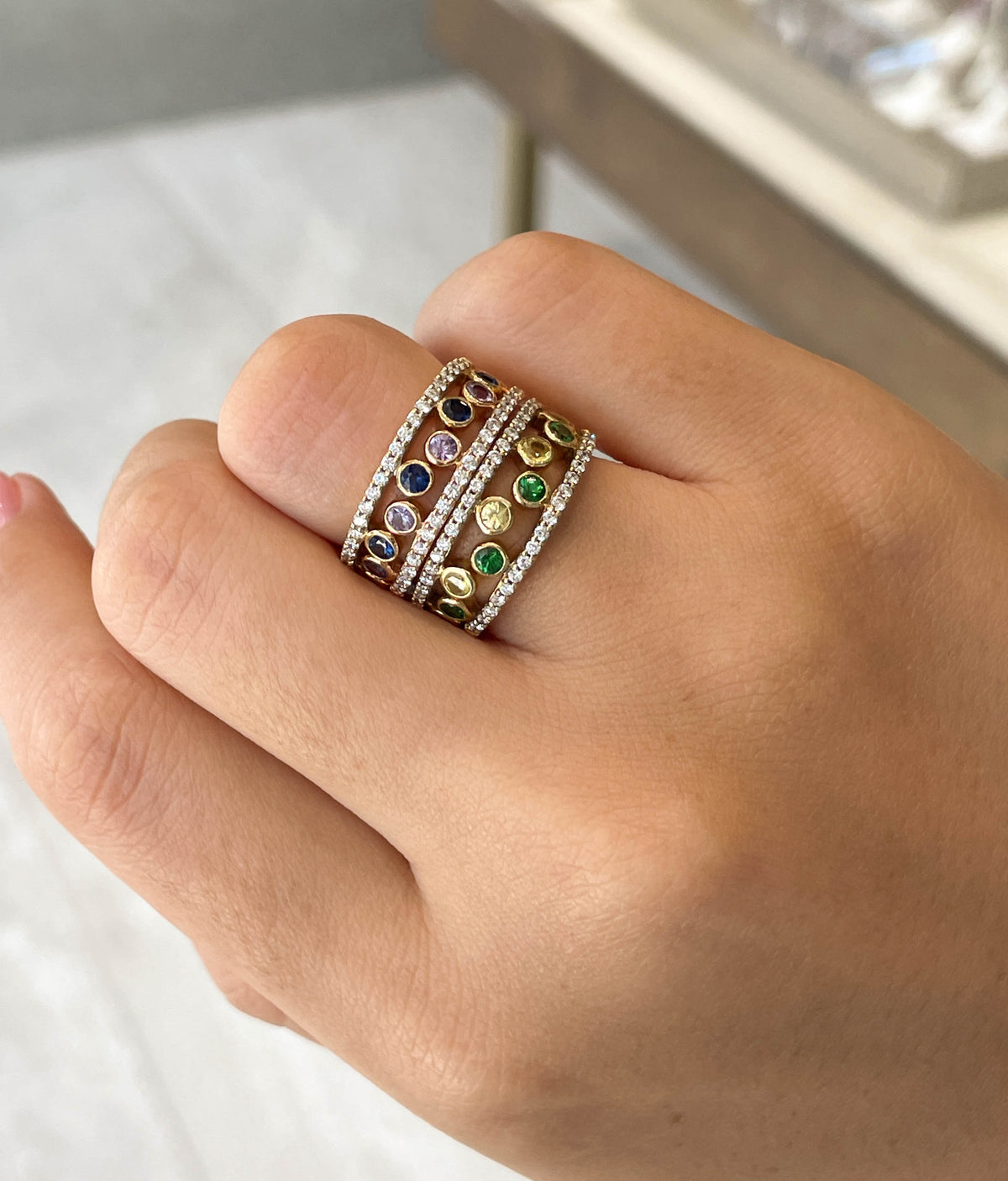 Khai Khai 18k Yellow Gold Yellow Sapphire Diamond Crown Ring