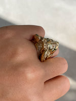 Jay Feder 18 K Yellow Gold Versace-Style Face Ring