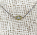 JAY FEDER 14K TWO TONE GOLD DIAMOND PENDANT NECKLACE