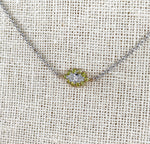 JAY FEDER 14K TWO TONE GOLD DIAMOND PENDANT NECKLACE