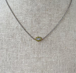 JAY FEDER 14K TWO TONE GOLD DIAMOND PENDANT NECKLACE