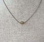 JAY FEDER 14K TWO TONE GOLD DIAMOND PENDANT NECKLACE