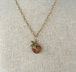 Khai Khai 18k yellow gold  Multi colored Diamond Gummy Peach Clip On Charm Necklace