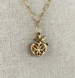 Khai Khai 18k yellow gold  Multi colored Diamond Gummy Peach Clip On Charm Necklace