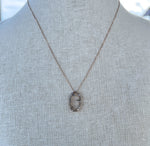 Suzanne Kalan 14K Rose Gold Champagne Diamond Starburst Oval Pendant