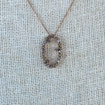 Suzanne Kalan 14K Rose Gold Champagne Diamond Starburst Oval Pendant