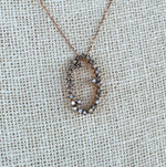 Suzanne Kalan 14K Rose Gold Champagne Diamond Starburst Oval Pendant