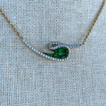 Kavant & Sharart 18K yellow gold tsavorite Talay Wave necklace